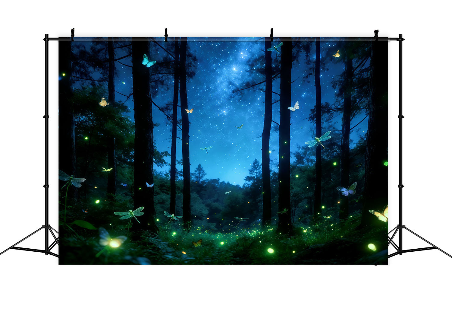 Enchanted Forest Backdrop Starlit Butterfly Dream Grove Forest Photography Backdrop UK CSH61-207