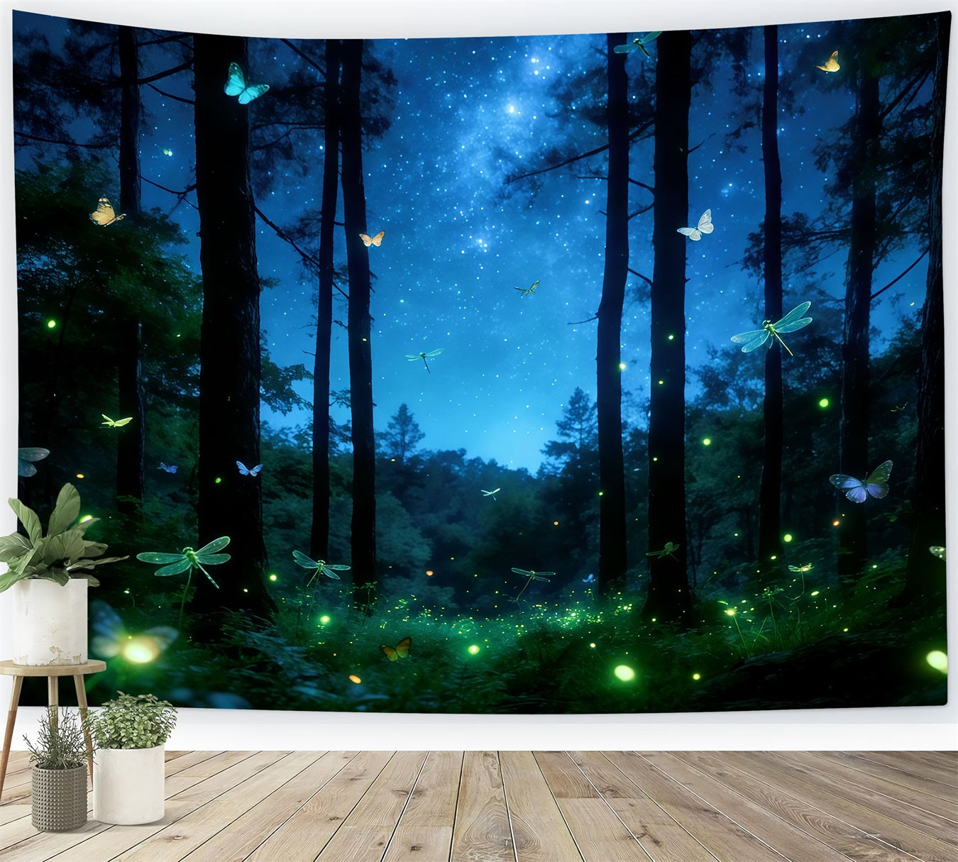 Enchanted Forest Backdrop Starlit Butterfly Dream Grove Forest Photography Backdrop UK CSH61-207