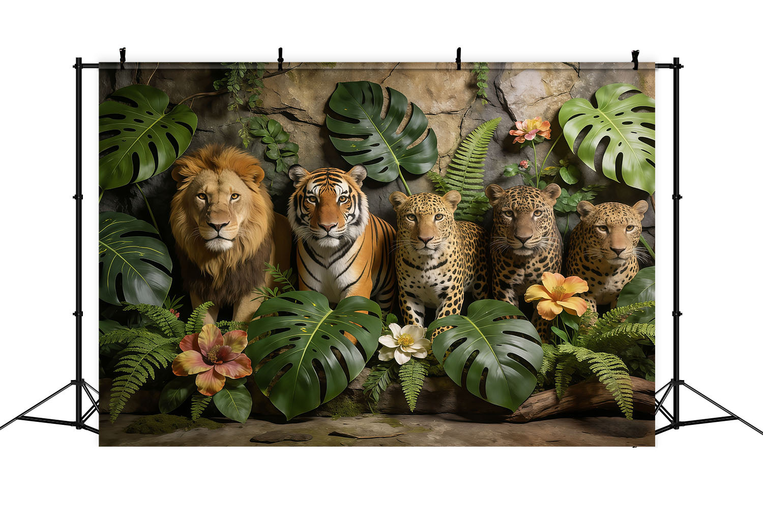 Forest Photo Backdrop Wild Jungle Animal Portrait Wall Rainforest Backdrop UK CSH61-214