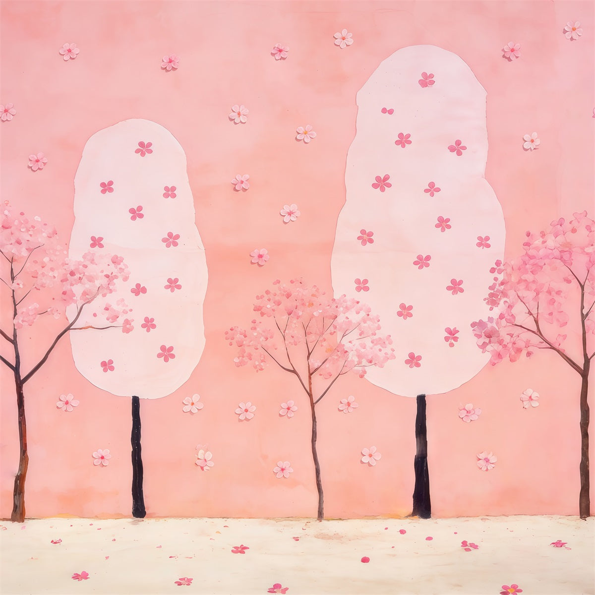 Forest Photo Booth Backdrop Pastel Cherry Tree Dream Backdrop Forest Theme UK CSH61-223