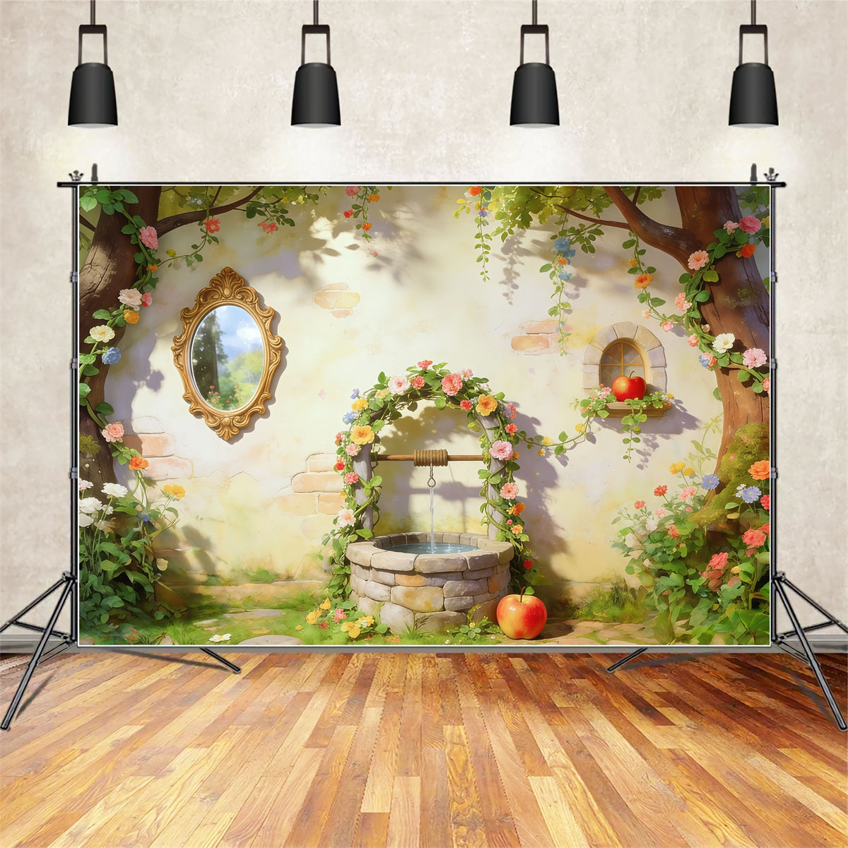 Fantasy Forest Backdrop Enchanted Garden Wishing Well Forest Photo Backdrops UK CSH61-225