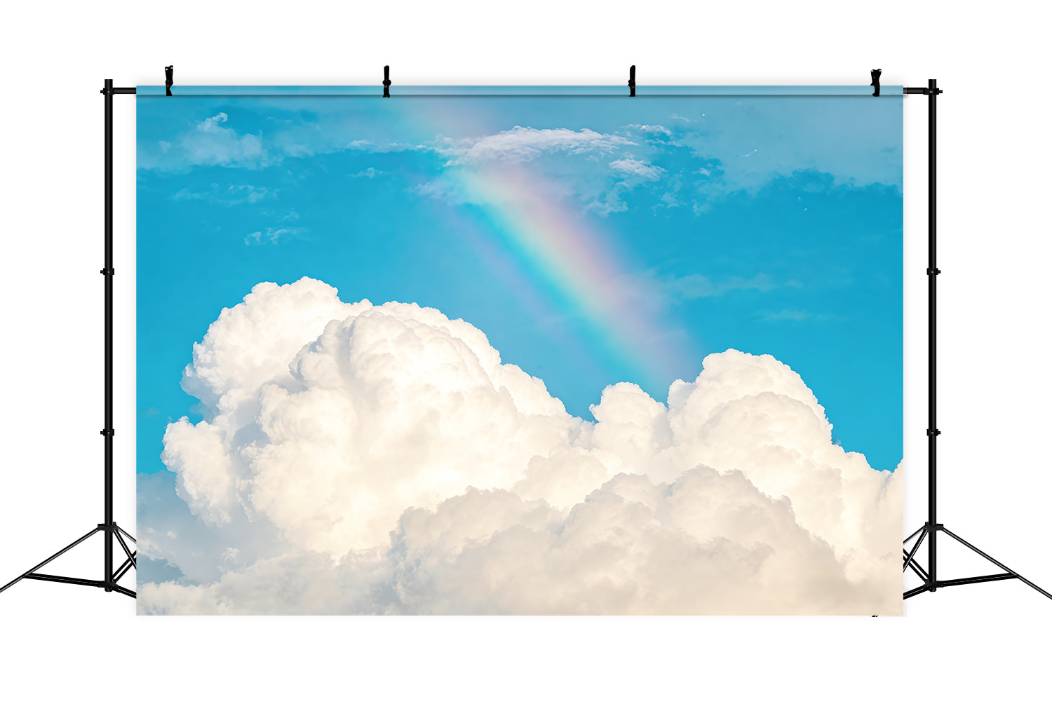 Blue Sky Photo Backdrop Rainbow Fluffy Clouds Sky Cloud Backdrop Photoshoot UK CSH62-130