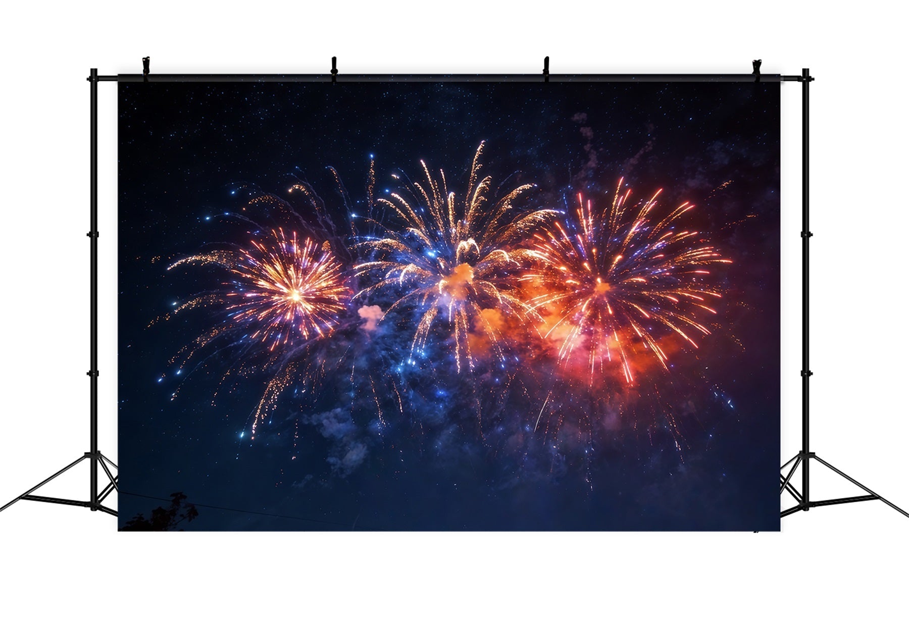 Sky Backdrop Colorful Fireworks Night Sky Firework Backdrop UK CSH62-136