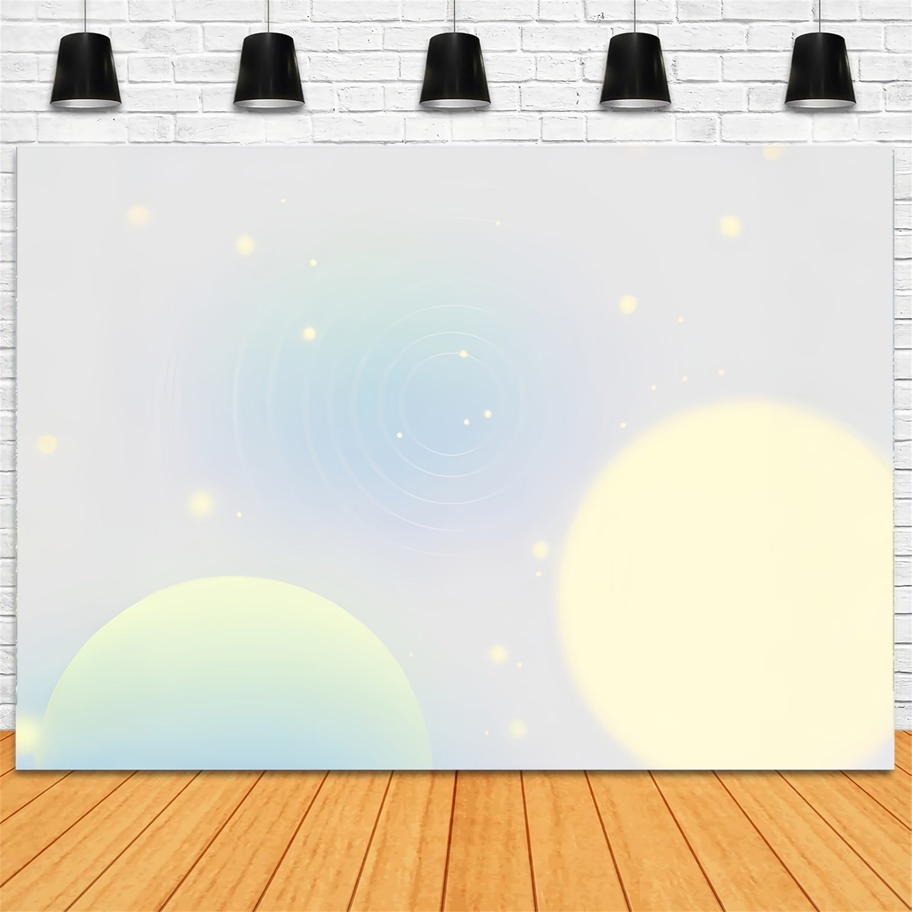 Gradient Photography Backdrop Yellow Cosmic Orbs Sparkle Backdrops For Headshots UK CSH62-35