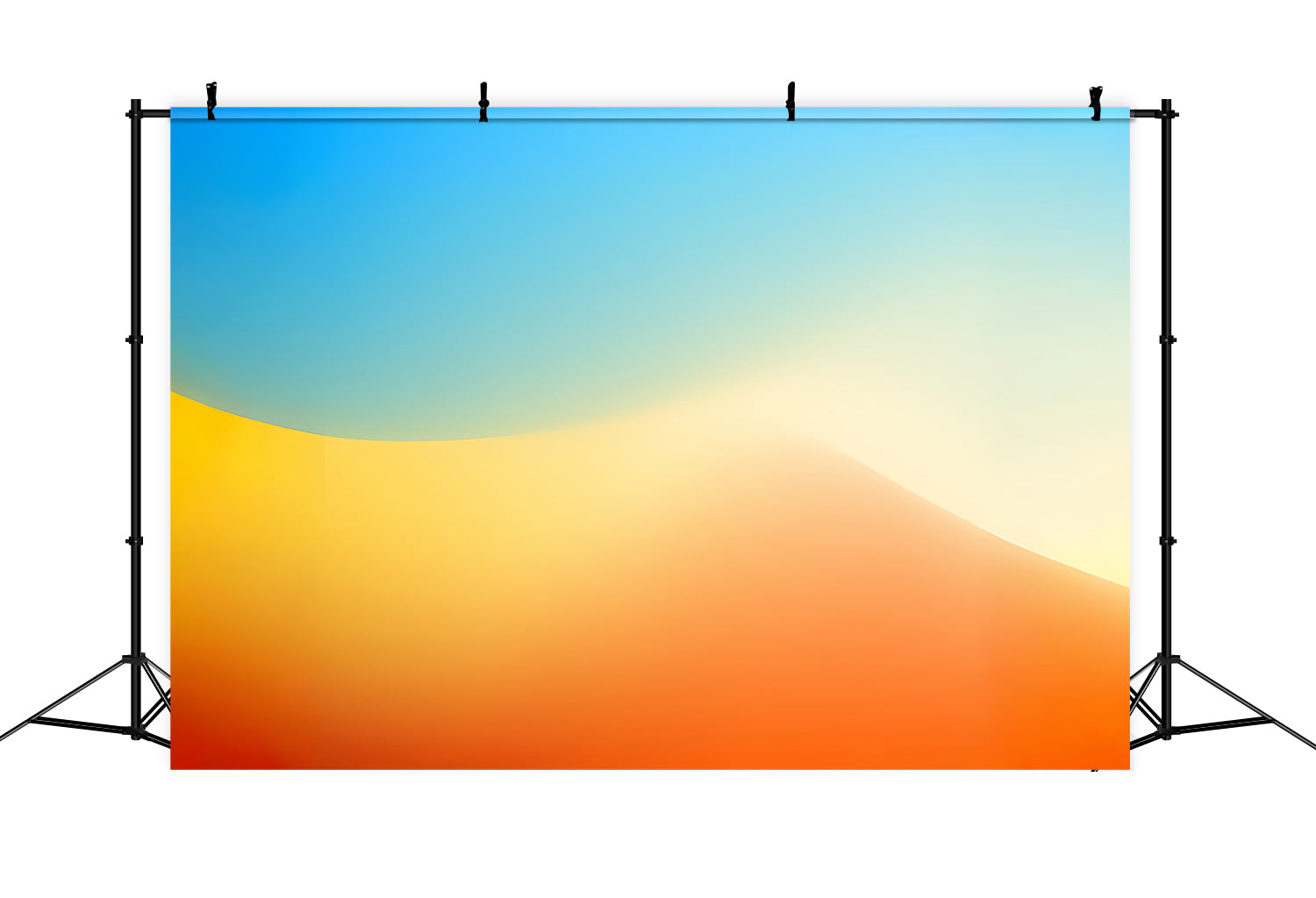 Gradient Photo Backdrop Sky Blue Amber Yellow Waves Backdrop For Headshot UK CSH62-41