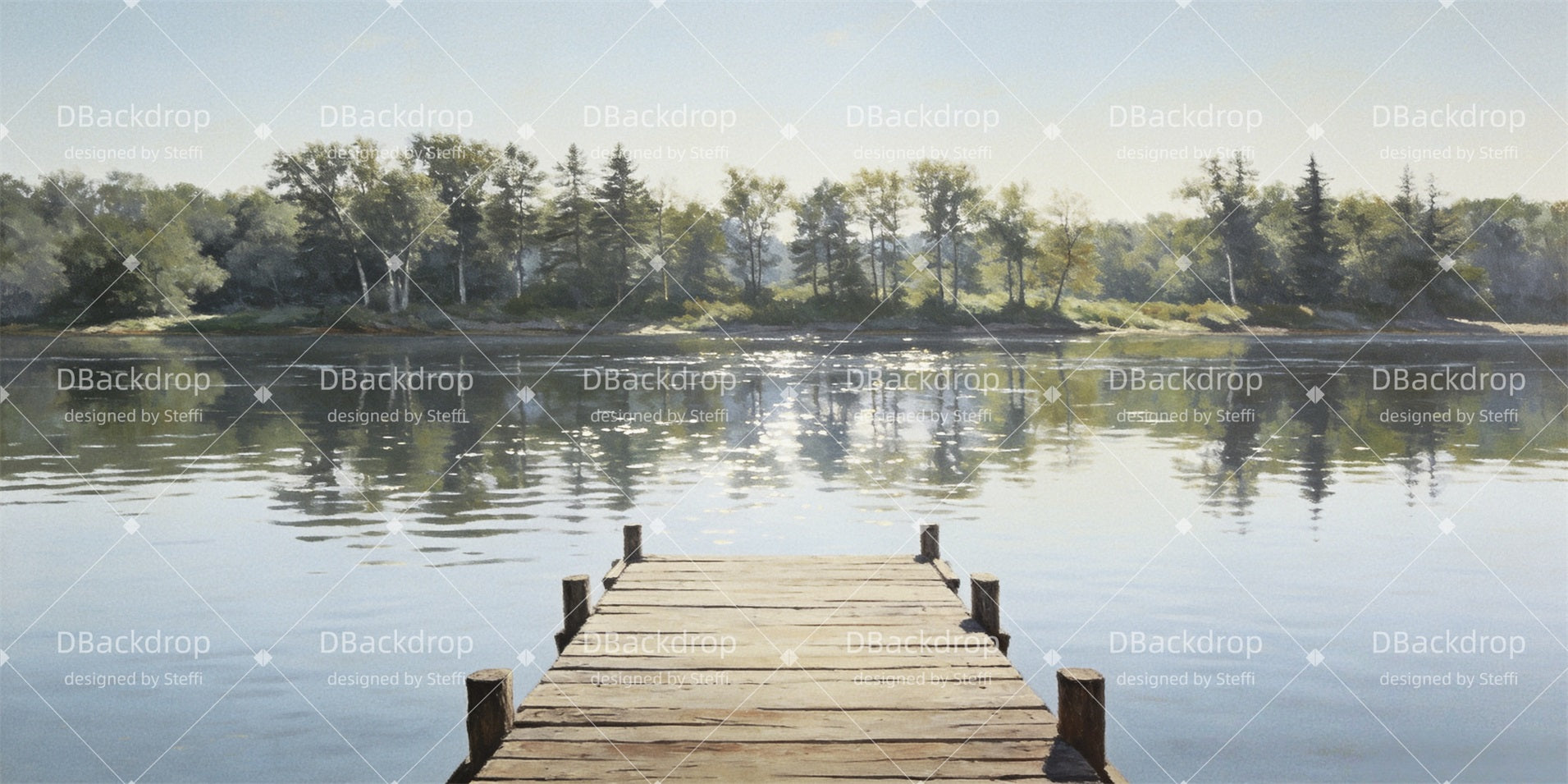 Stage Scenery Backdrops Daytime Quiet Riverbank Theater Backdrop UK CSH63-T16