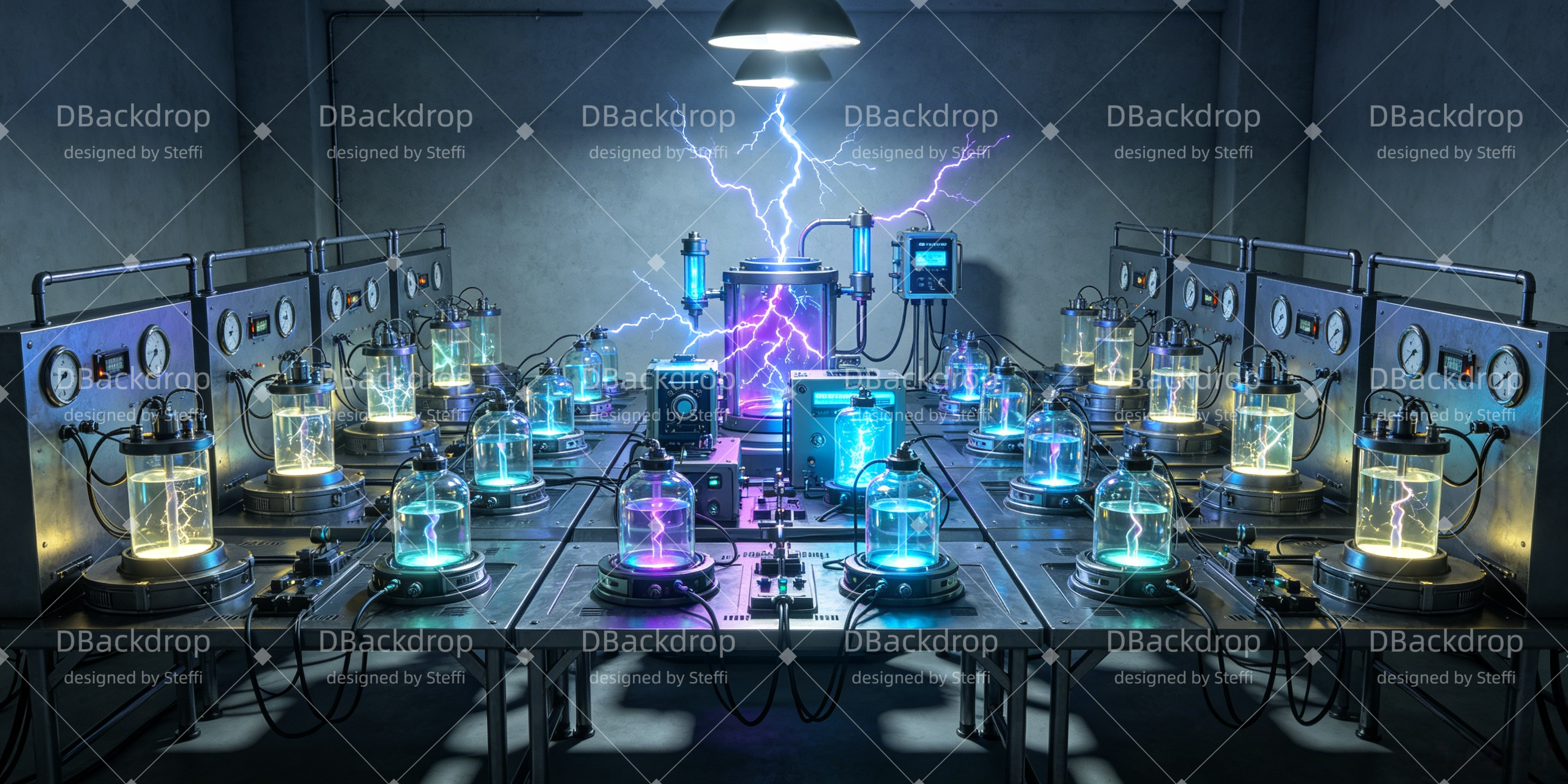 Movie Theater Backdrop Electric Science Lab Performance Backdrop UK CSH66-T35