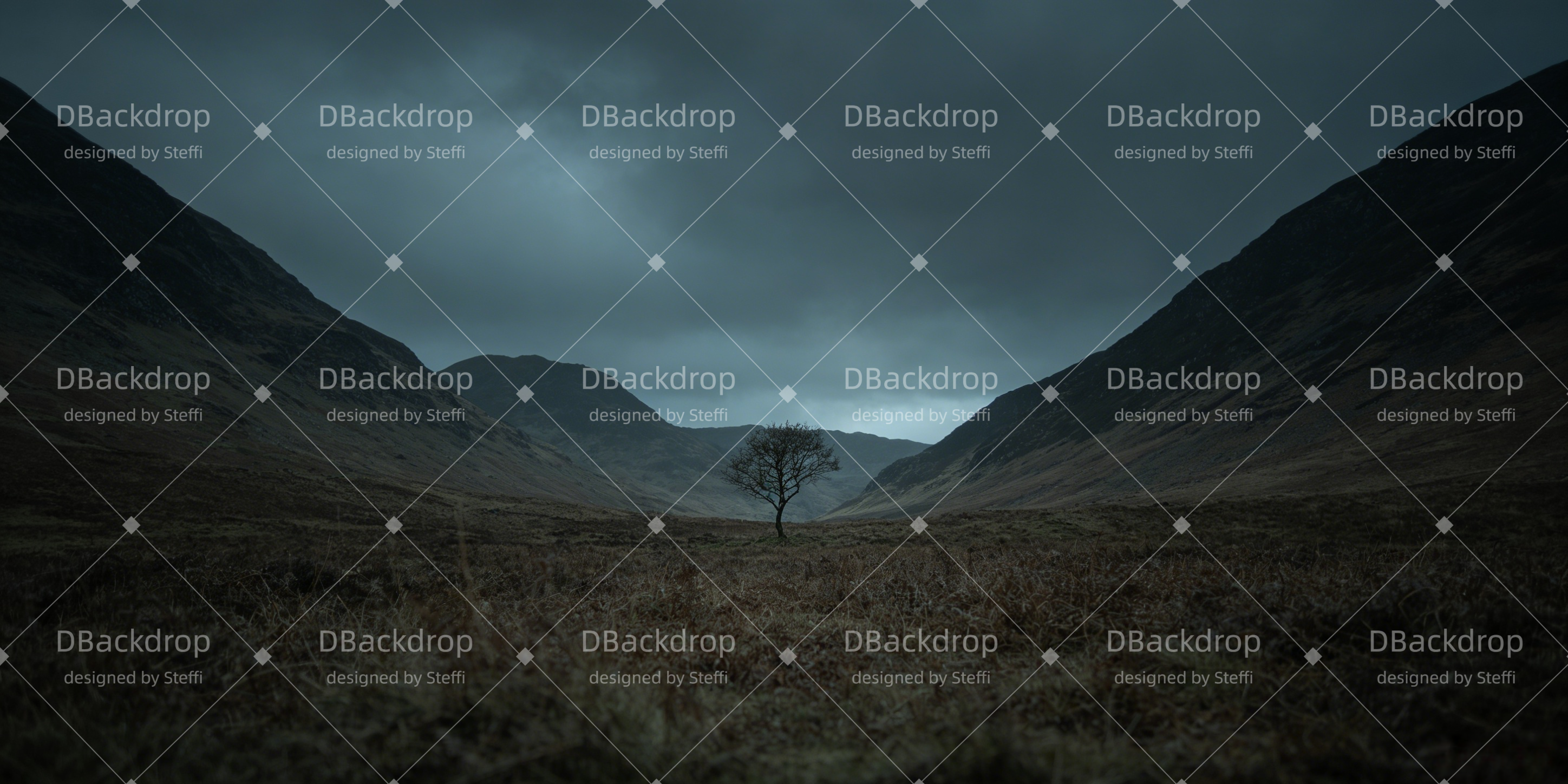 Stage Scenery Backdrops Lonely Mountain Valley Scenic Backdrops UK CSH66-T49