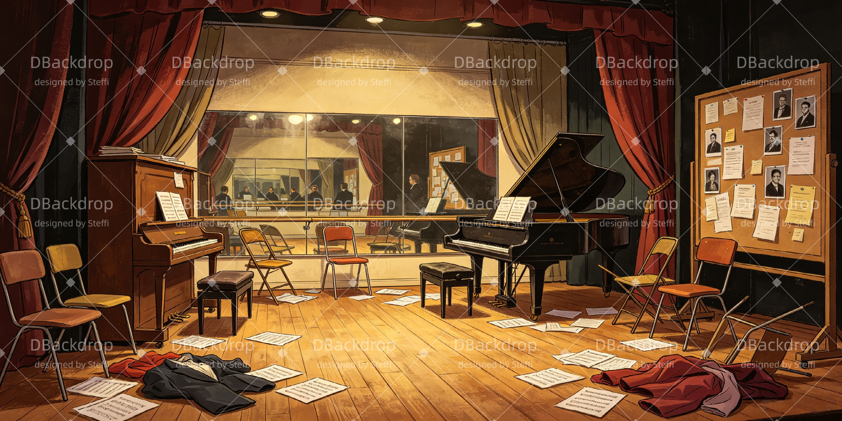 Stage Backdrop Ideas Theater Rehearsal Room Theater Backdrops UK CSH66-T8