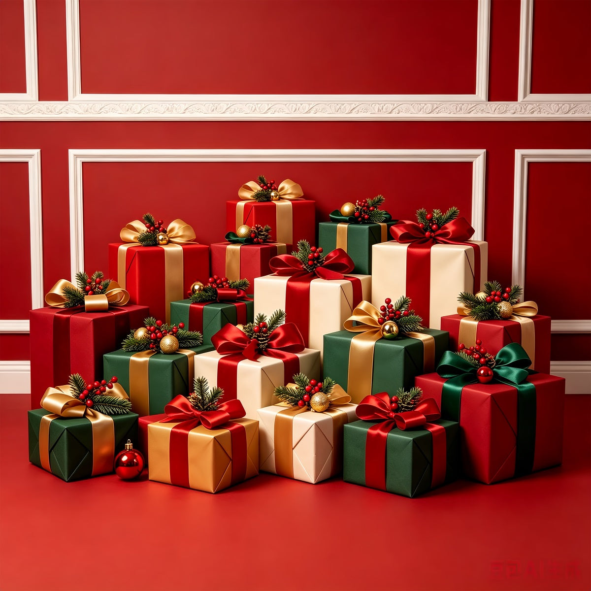 Christmas Gift Backdrop Luxury Gift Box Display Studio Backdrops Christmas UK CSH68-73
