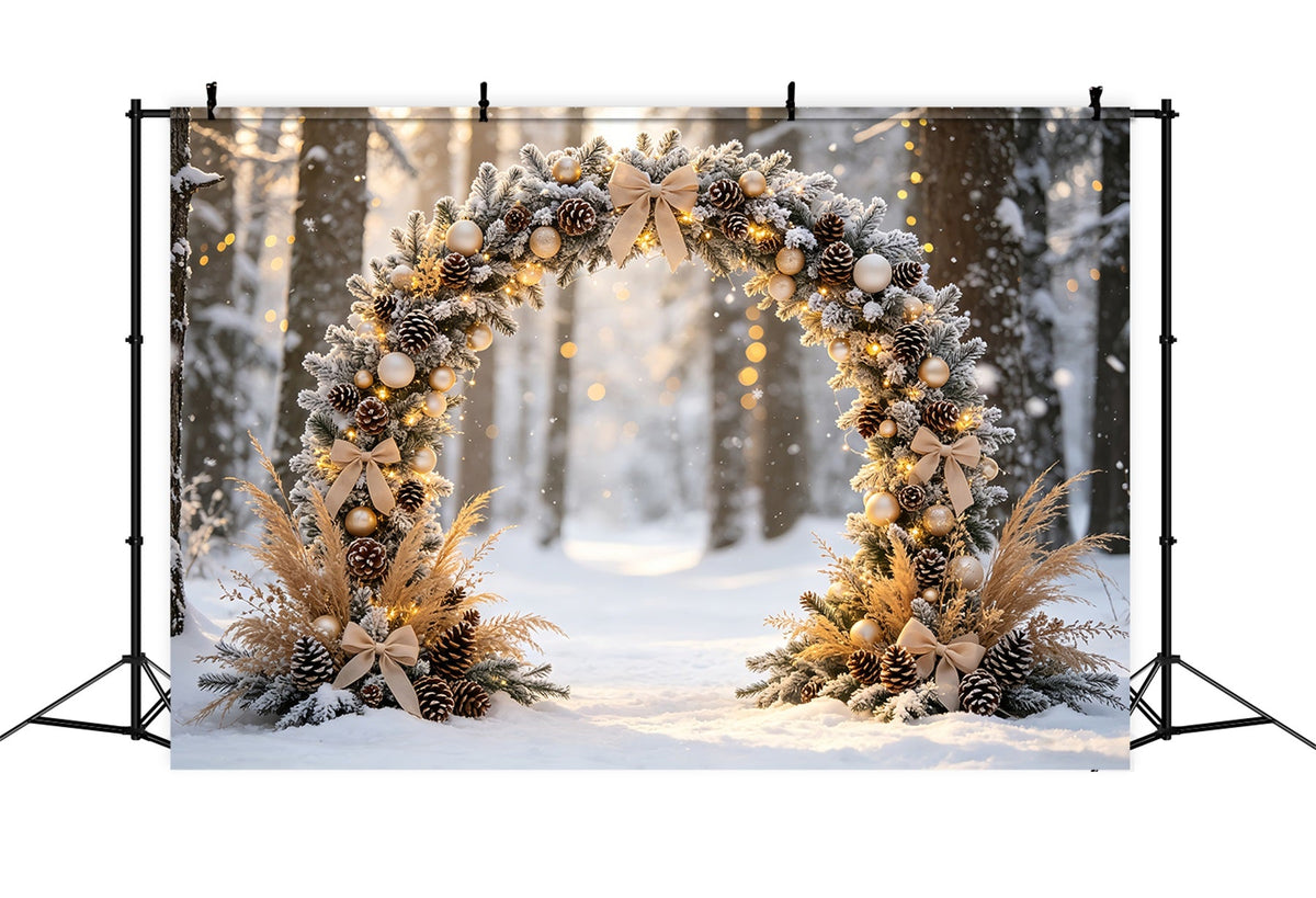 Christmas Bokeh Backdrop Frosted Forest Archway Wall Backdrop Christmas UK CSH68-84