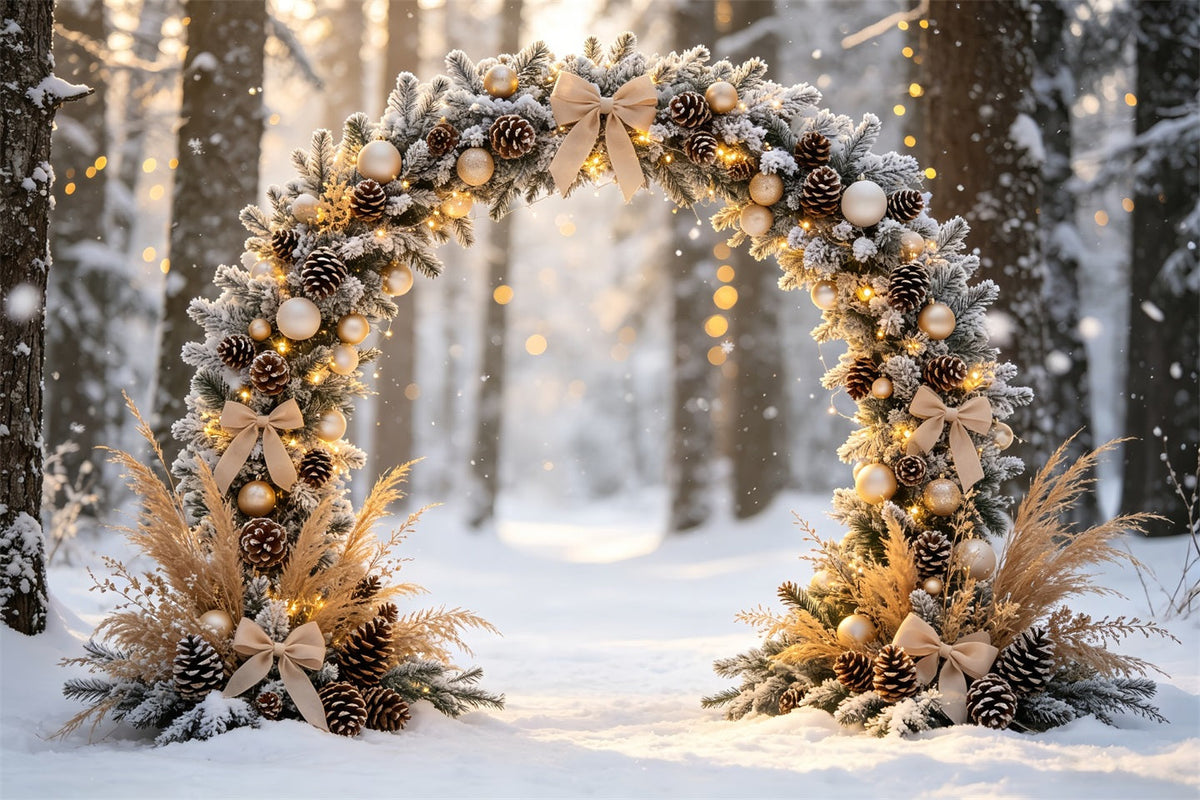 Christmas Bokeh Backdrop Frosted Forest Archway Wall Backdrop Christmas UK CSH68-84