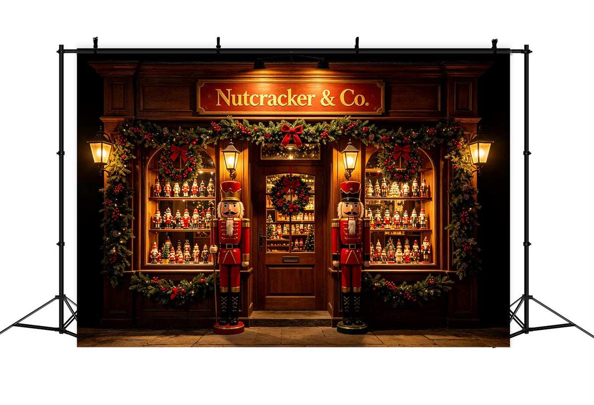 Nutcracker Party Scene Backdrop Toy Shopfront Display Nutcracker Land Of Sweets Backdrop UK CSH69-71