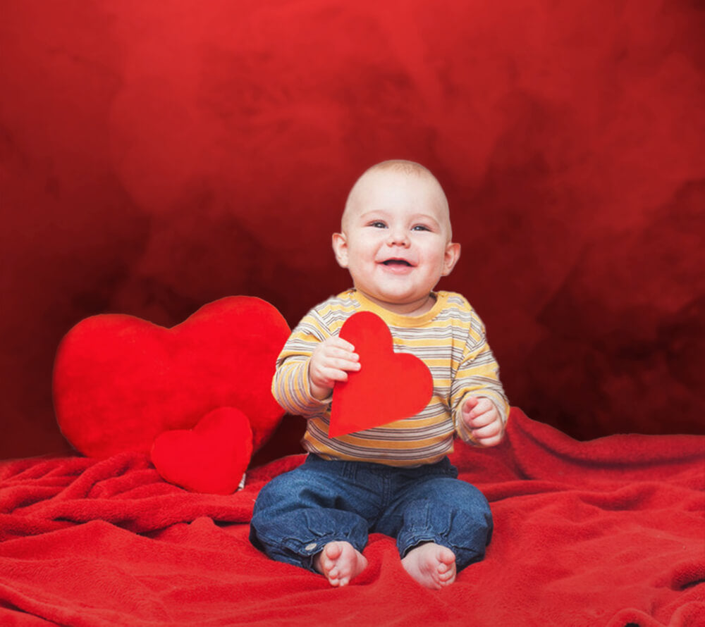 Abstract Watercolor Red Portrait Backdrop UK for Photo Shoot D206