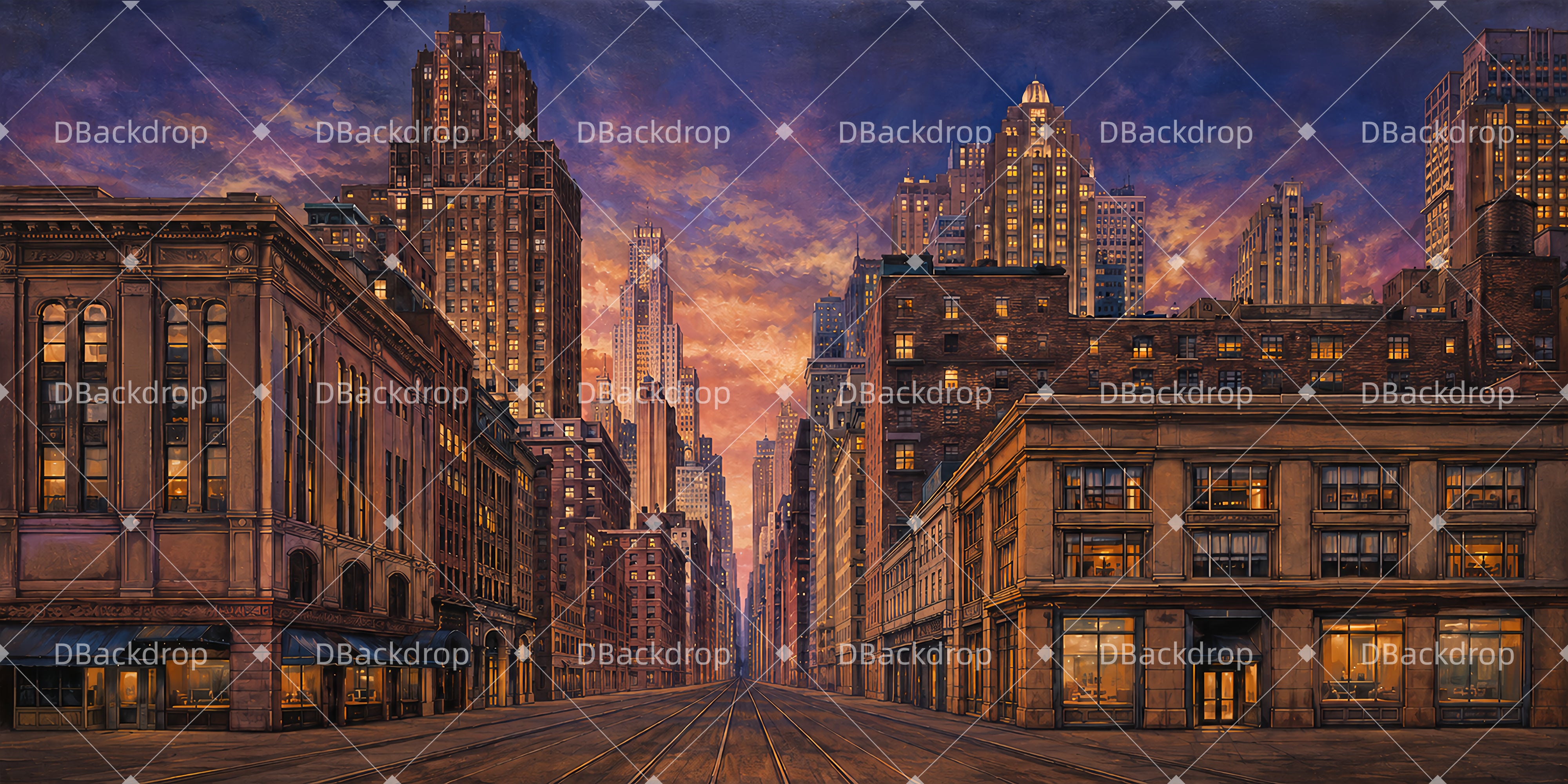 Stage Backdrop Ideas 1920s Broadway Avenue Movie Theater Backdrop UK DLS65-T16