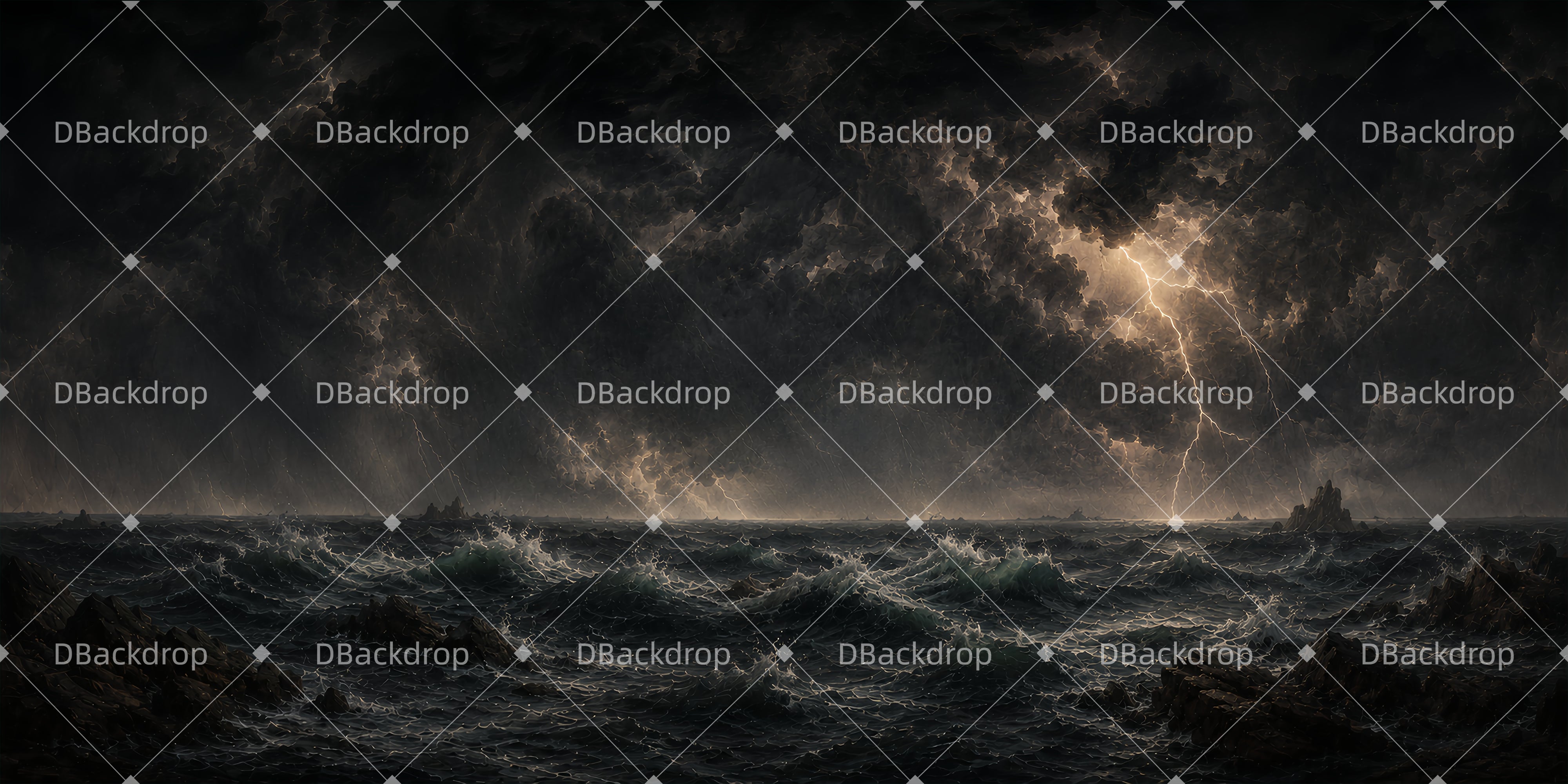 Performance Backdrop Stormy Sea Professional Stage Backdrops UK DLS65-T1