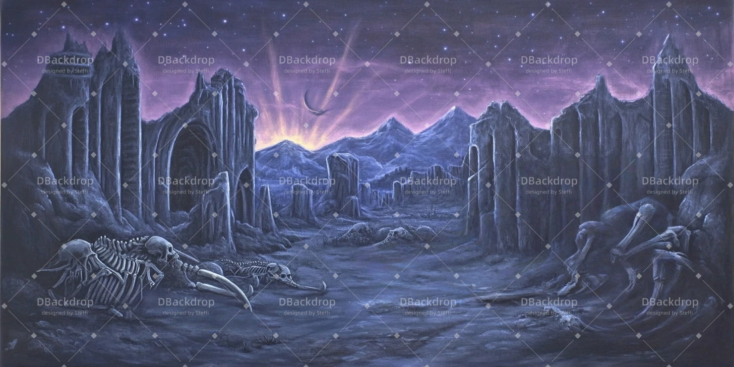 Dance Recital Backdrop Elephant Graveyard Stage Set Backdrop UK CSH59-T53