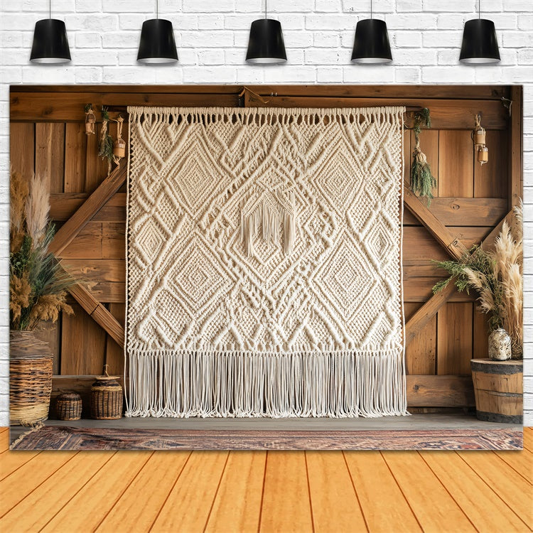 Boho Backdrop Macrame Wall Chic Fringe Backdrop UK GQ2-49