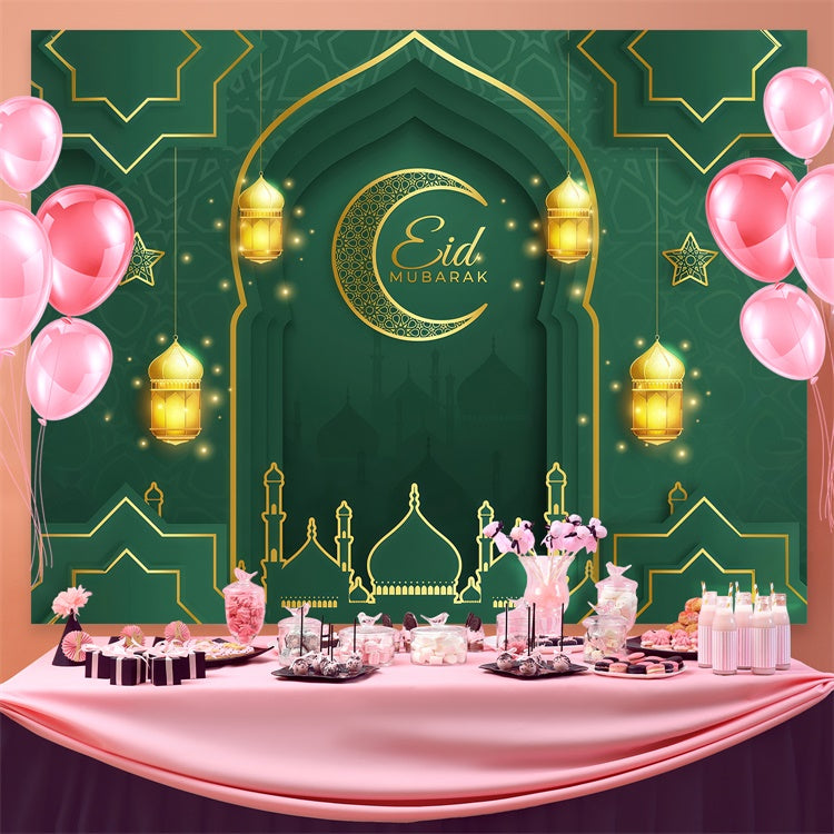 Eid Mubarak Backdrop Grand Emerald Archway Eid Backdrop UK GQ3-102