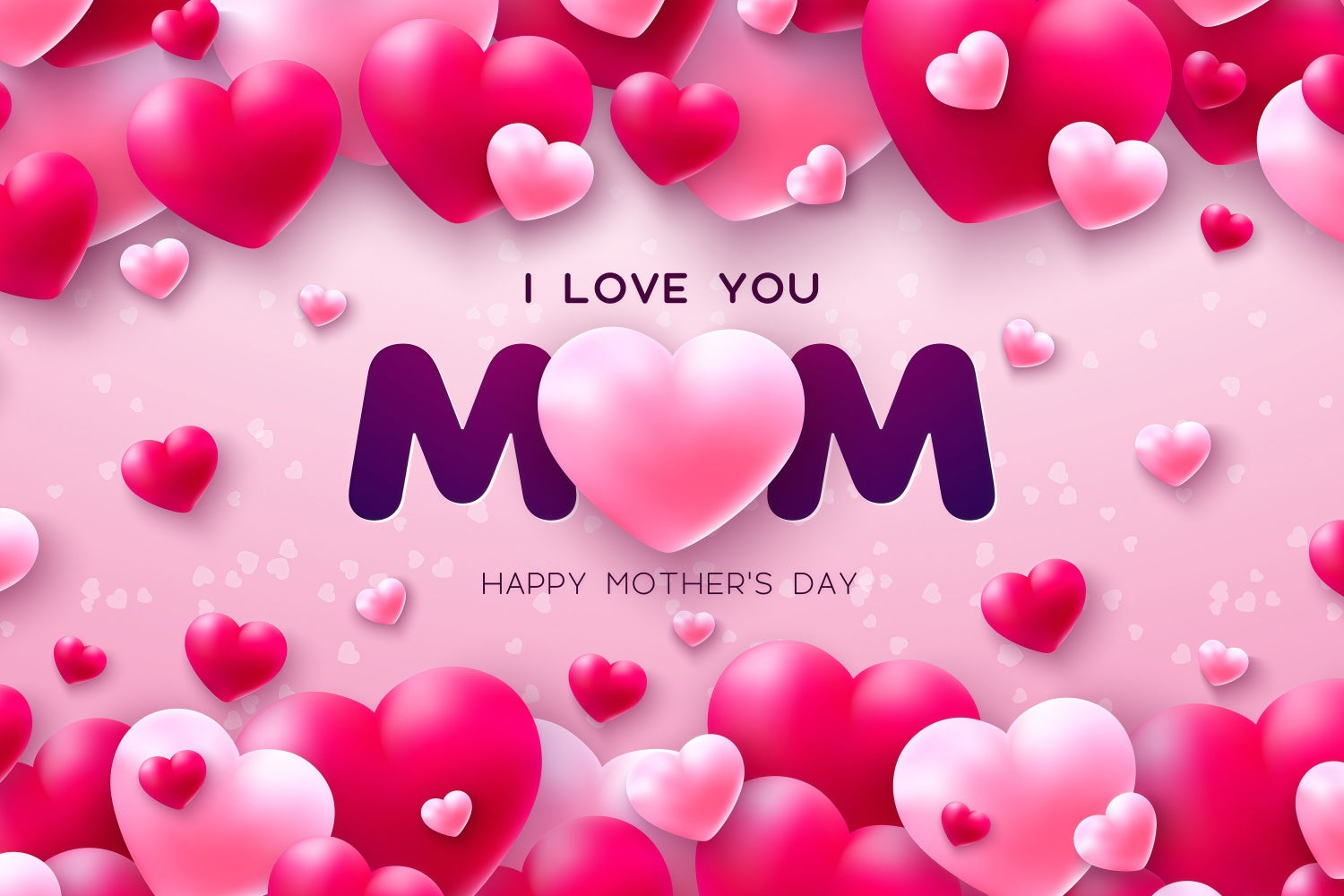 Backdrops For Mother's Day Floating Pink Balloons Custom Backdrop UK GQ3-154