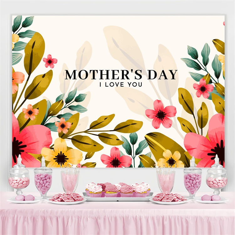 Backdrop For Mothers Day Natural Floral Elegance Custom Backdrop UK GQ3-178