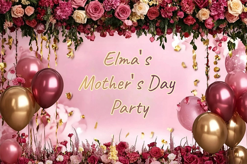 Mothers Day Backdrops Luxury Floral Balloon Personalized Backdrop UK GQ3-185