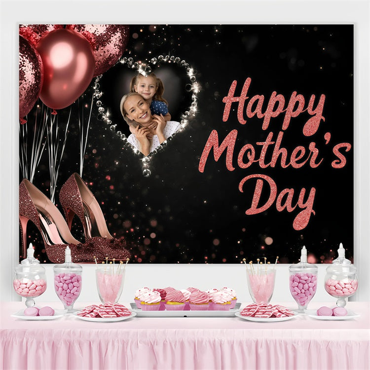 Mothers Day Photo Backdrop Shining Balloons Heels Custom Backdrop UK GQ3-194
