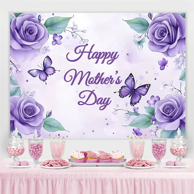 Mothers Day Backdrops Purple Floral Fantasy Customized Backdrop UK GQ3-203
