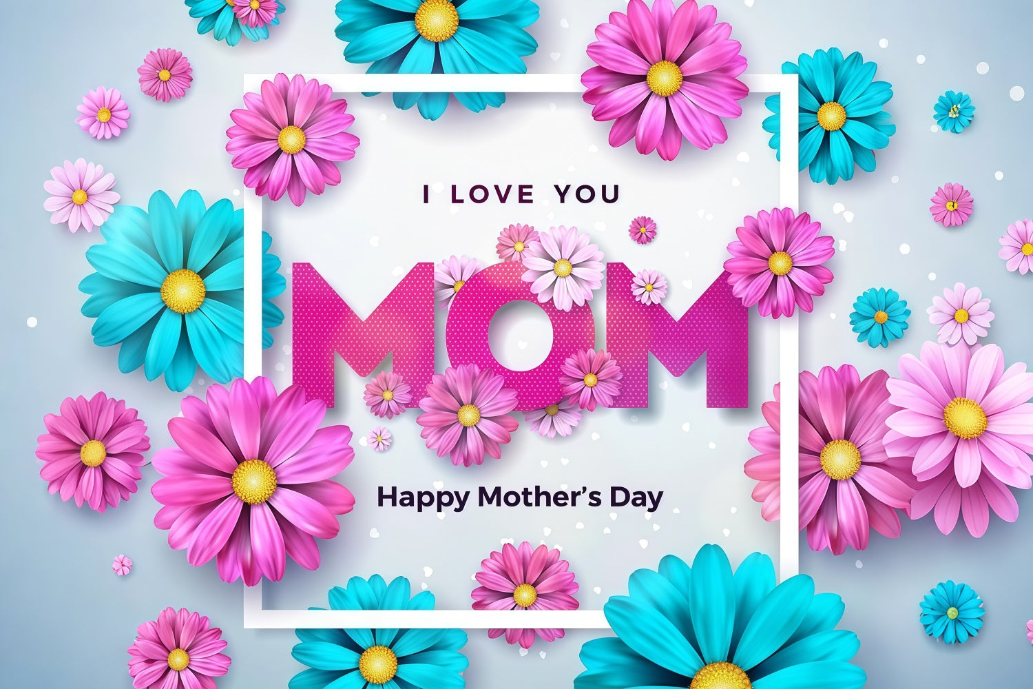 Mother's Day Backdrop Vibrant Daisy Festive Customized Backdrop UK GQ3-204