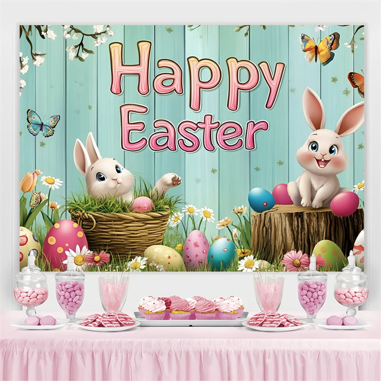 Easter Backdrops Ideas Adorable Bunny Party Customized Backdrop UK GQ3-211