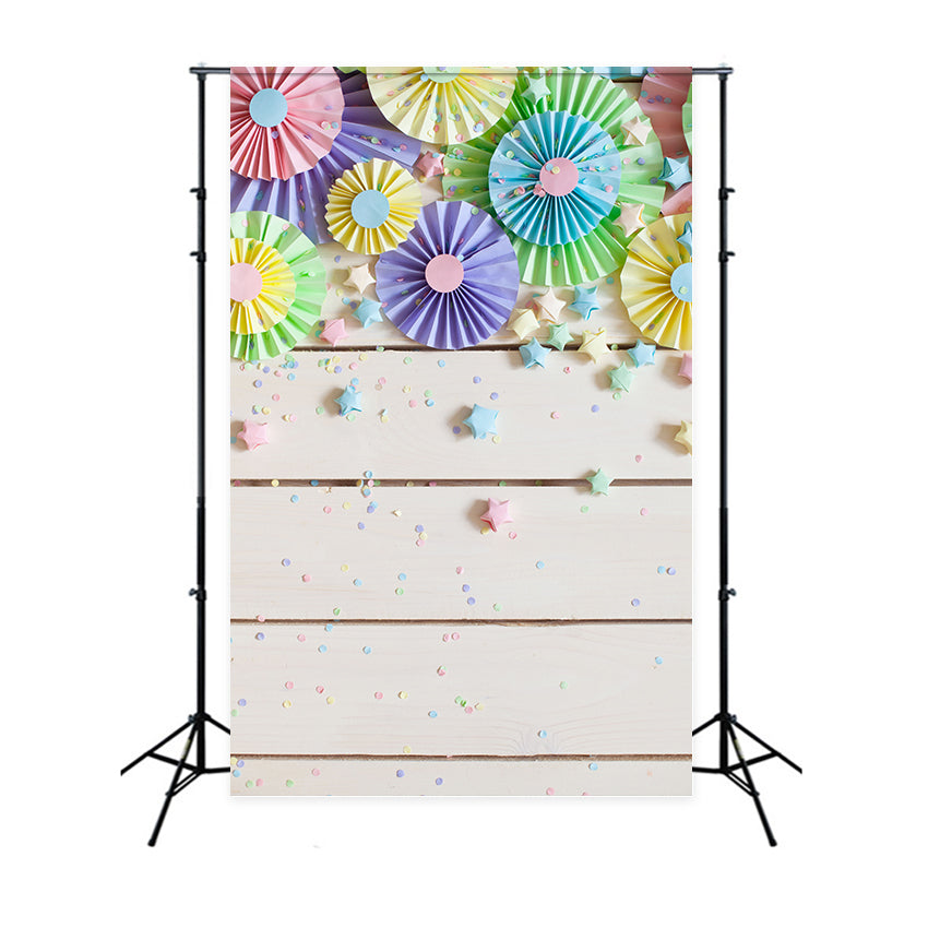 Wood Backdrop Pastel Celebration Backdrop UK GQ4-101