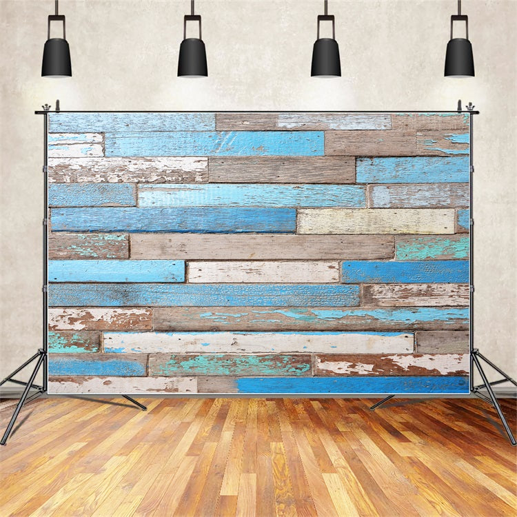 Wooden Backdrop Painted Coastal Backdrop UK GQ4-126