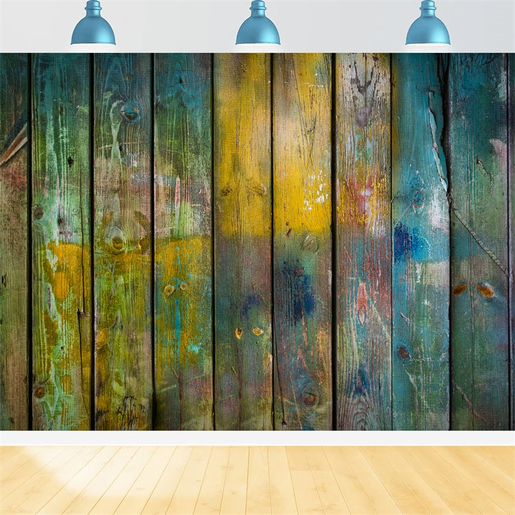 Wooden Backdrop Graffiti Style Backdrop UK GQ4-130