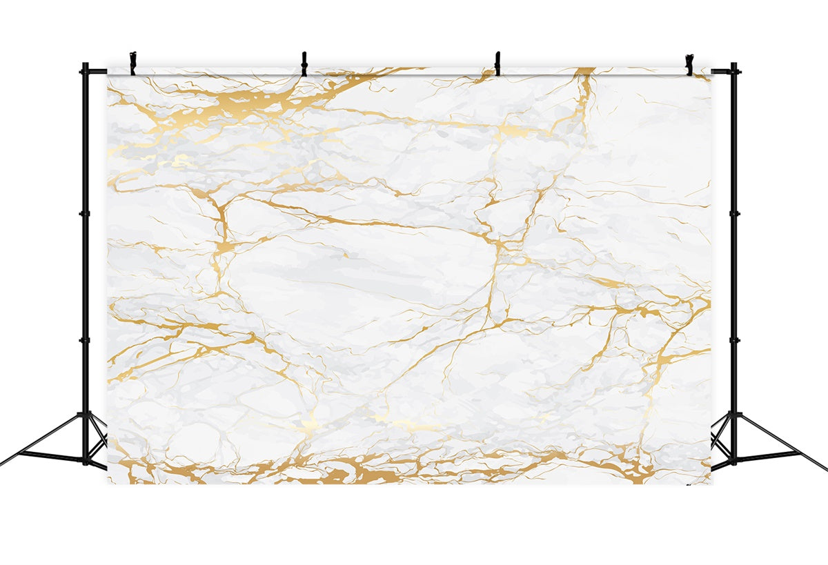 Marble Photography Backdrop White Marble Gold Crack Backdrop UK GQ4-145