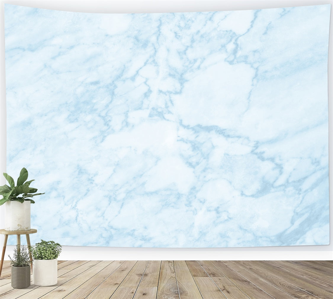 Blue Marble Backdrop Delicate Blue Stone Veins Backdrop UK GQ4-148