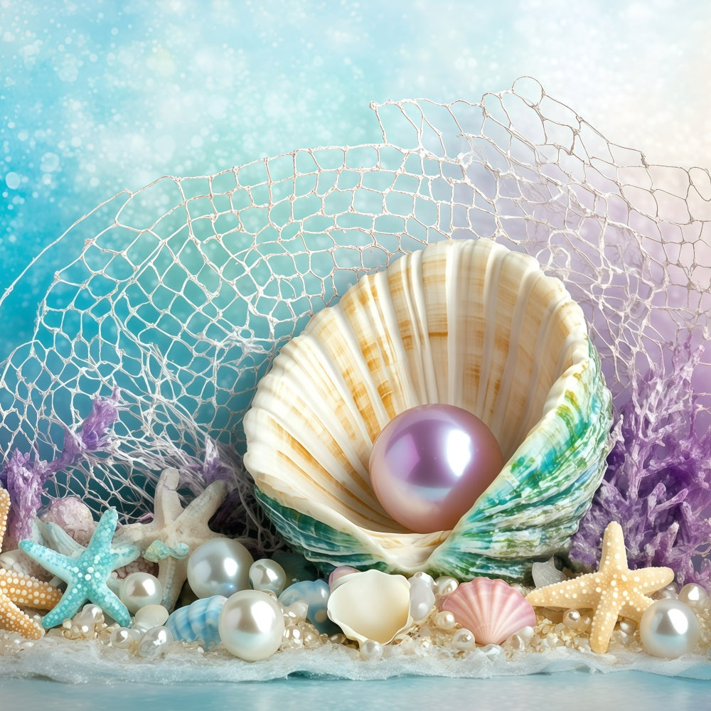 Beach Backdrops Shell Pearls Summer Backdrop UK GQ4-267