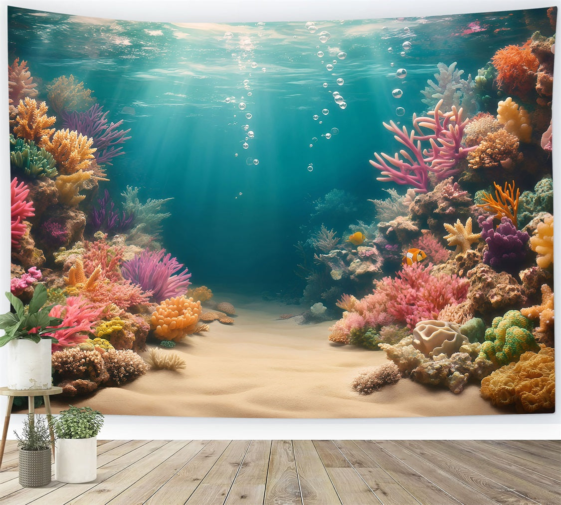 Beach Photo Backdrops Summer Coral Paradise Backdrop UK GQ4-281