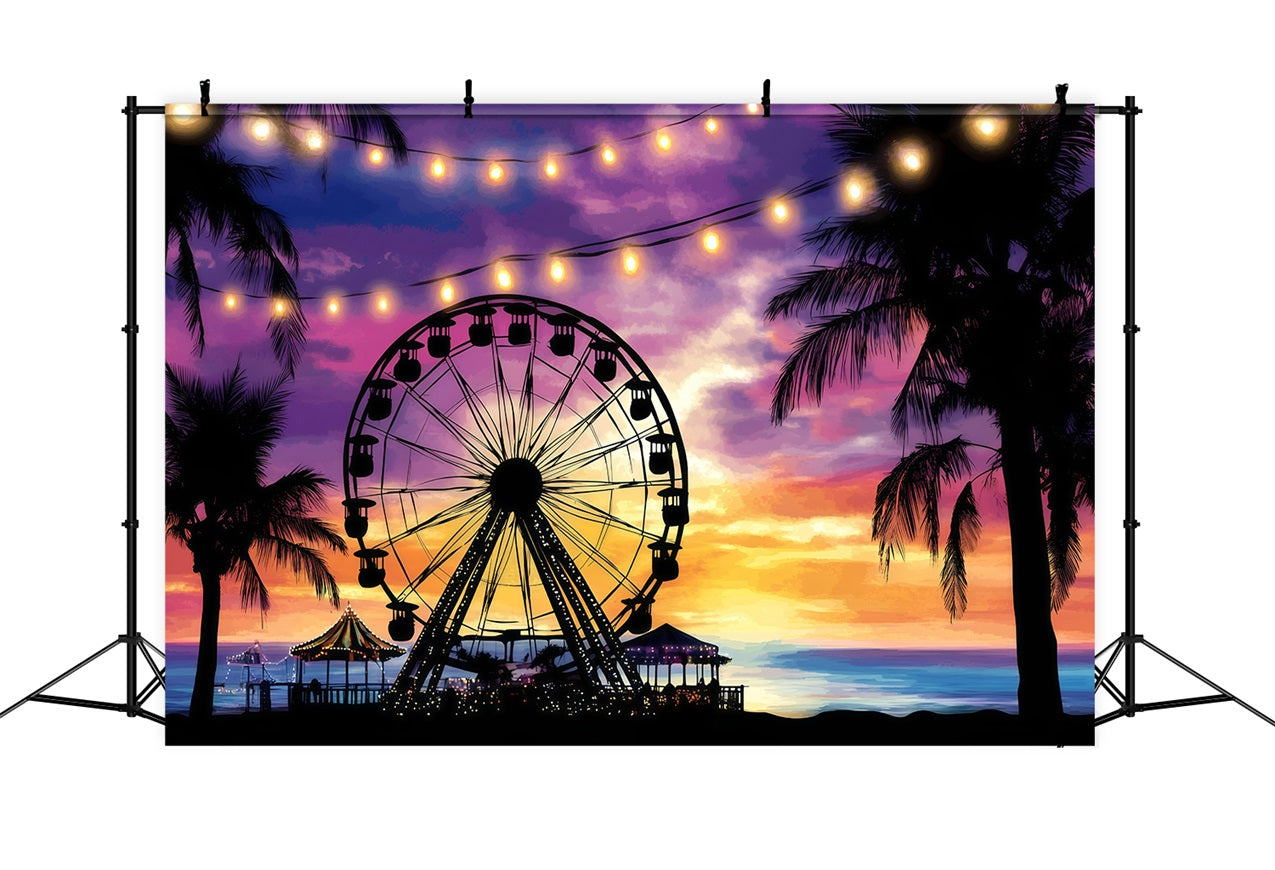 Summer Photo Backdrop Tropical Carnival Night Backdrop UK GQ4-289