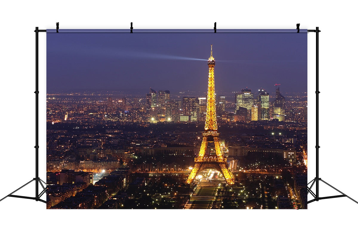 Night In Paris Backdrop Sparkling Eiffel Tower Urban Backdrop UK GQ4-34