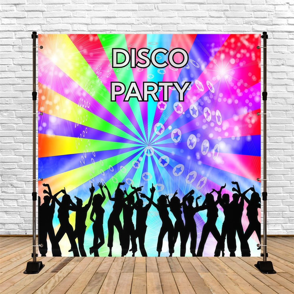 80's Backdrop Star Glow Groove Night Backdrop UK GQ4-356