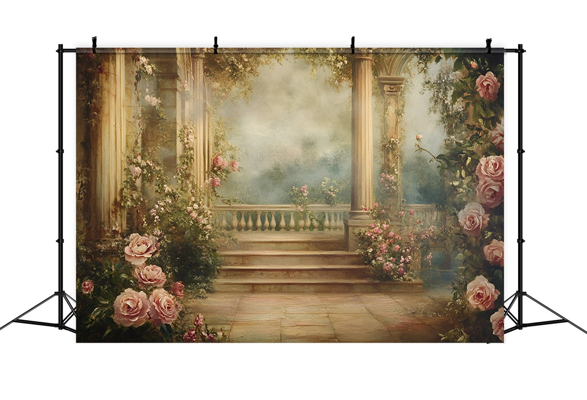 Painting Backdrop Garden Hallway Best Photography Backdrops UK GQ57-199