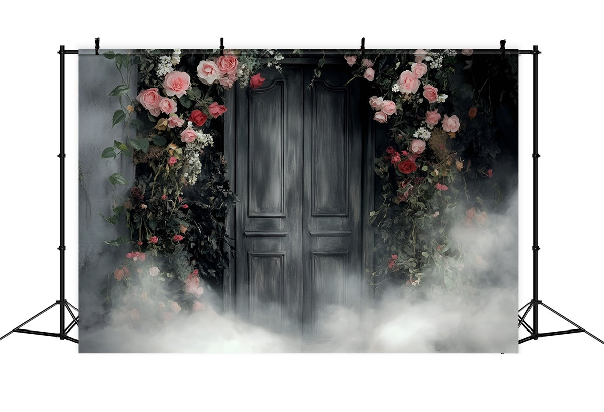 Artistic Backdrop Smoky Floral Muslin Photography Backdrops UK GQ57-200