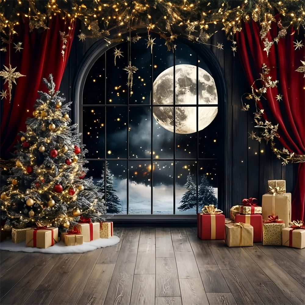 Christmas Photography Backdrops Silent Night Sparkle Backdrop UK GQ57-31