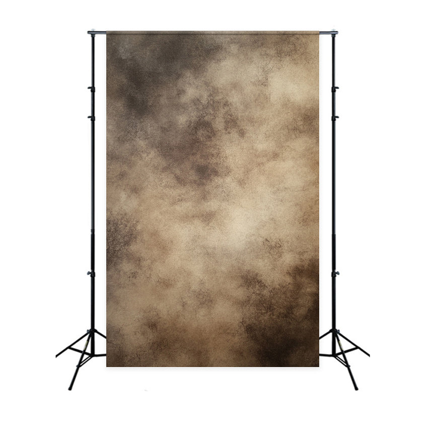 Cream Backdrop Deep Mocha and Sand Cloudy Pattern Photo Portrait Backdrop UK GQ58-103