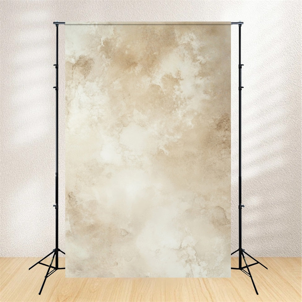 Cream Backdrop Soft Beige Cloudy Watercolor Texture Backdrop for Portraits UK GQ58-105