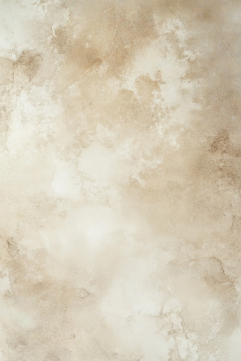 Cream Backdrop Soft Beige Cloudy Watercolor Texture Backdrop for Portraits UK GQ58-105