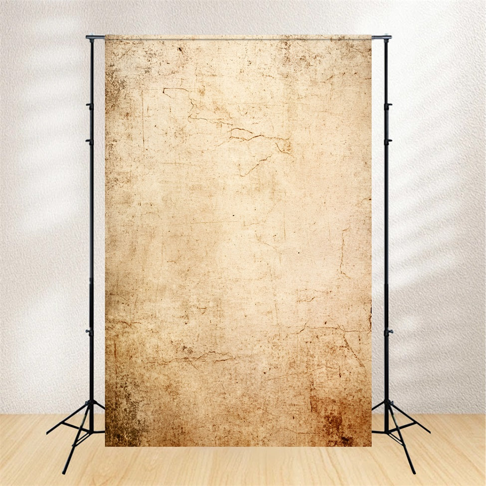 Grunge Backdrop Aged Beige Distressed Wall Texture Backgrounds for Portraits UK GQ58-89