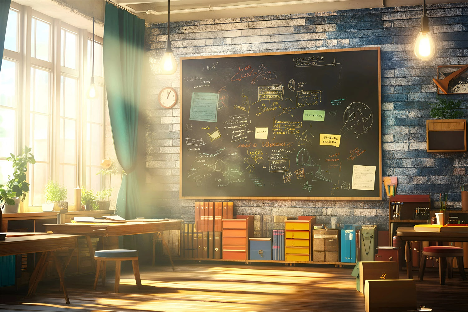 Classroom Backdrops Modern School Vibe Backdrop UK GQ6-146