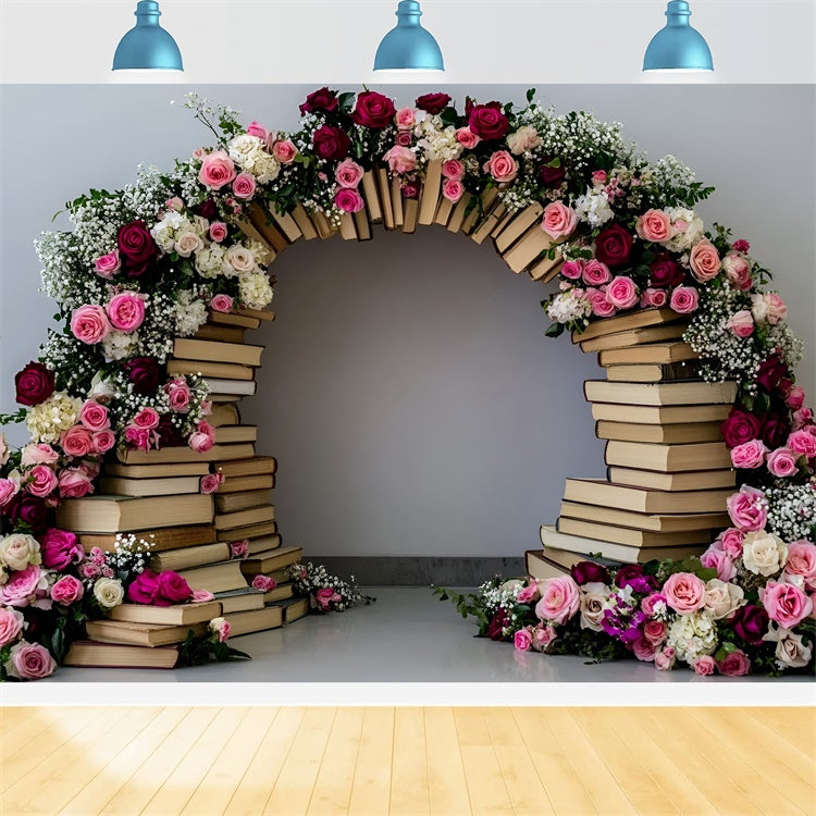 Back To School Photo Backdrop Book Blooms Archway Backdrop UK GQ6-155