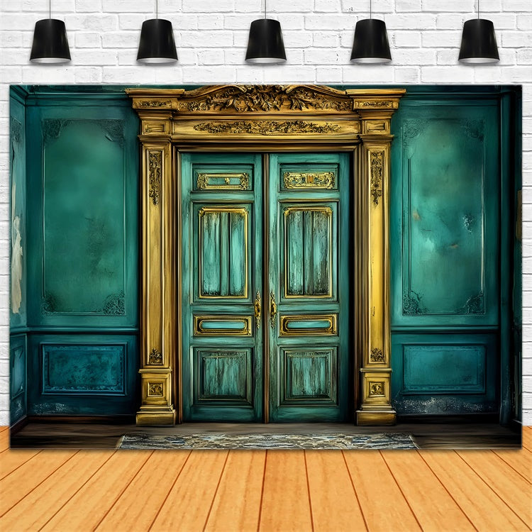 School Photo Backdrops Golden Wisdom Door Backdrop UK GQ6-156